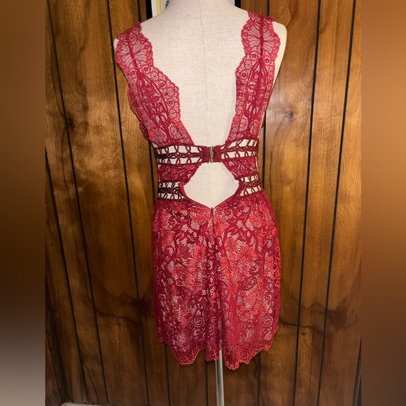 For Love And Lemons Red Lace Dress - Picture 2 of 2